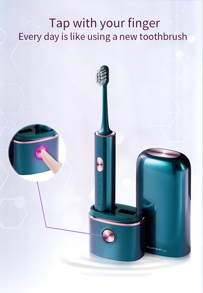 Professionele Sonic Elektrische Tandborstel Met UV 360 Desinfectiebeker En Reiszak 3